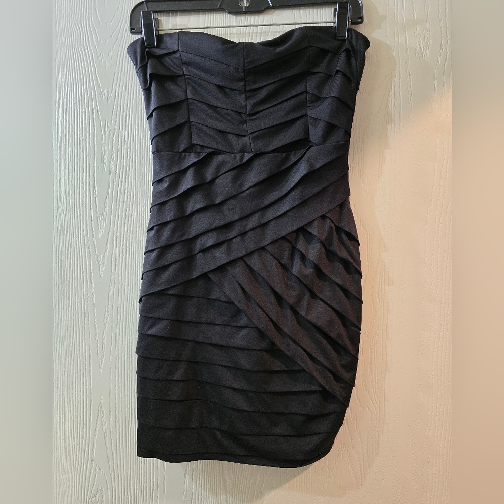 A'gaci Black Strapless Dress